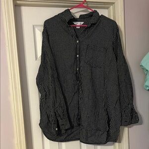 2/$10 Old Navy Black and White Gingham Men's Shirt